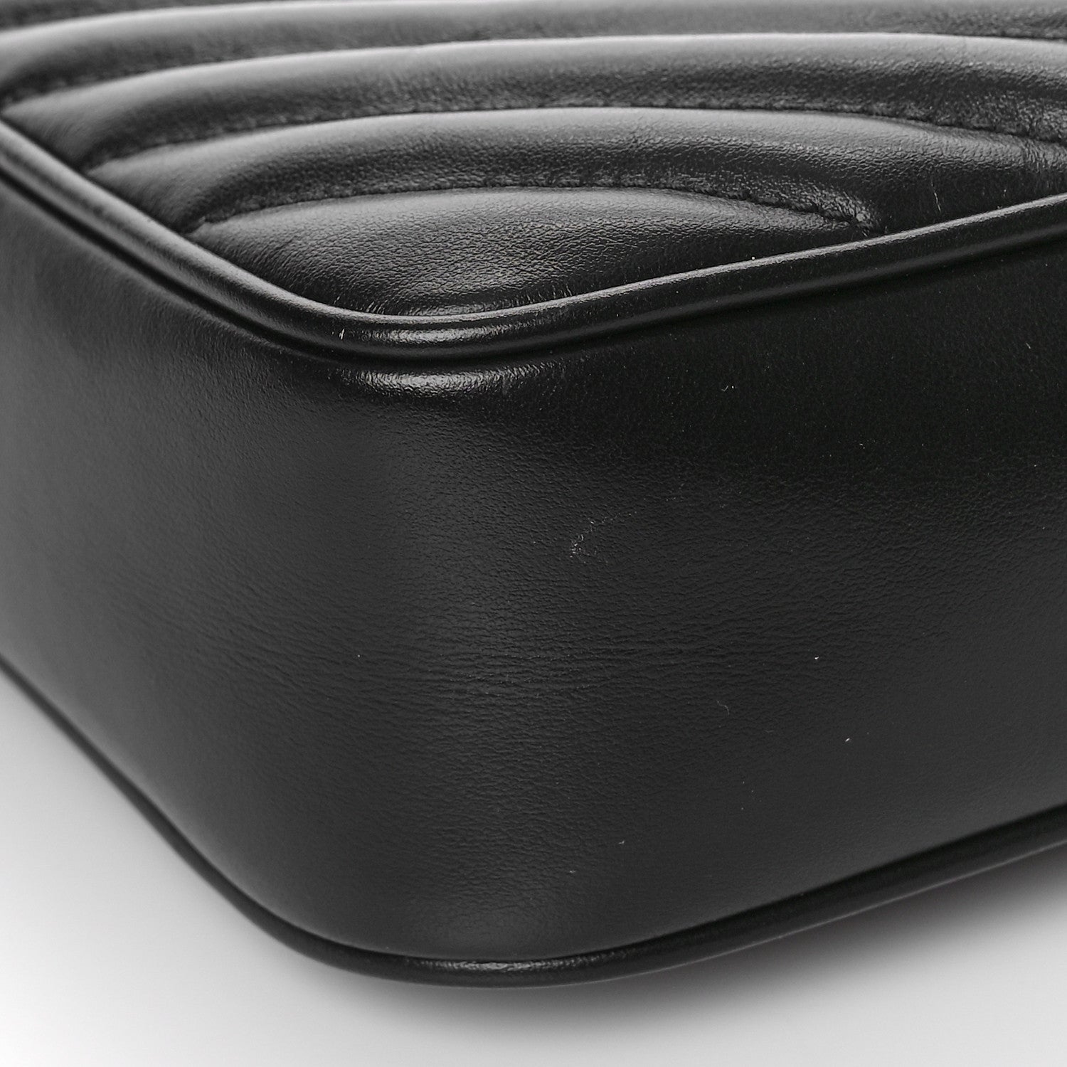Saint Laurent Calfskin Matelasse Monogram Monochrome Lou Camera Bag Black 7 of 9