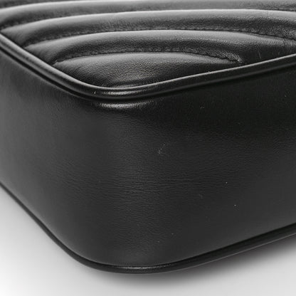 Saint Laurent Calfskin Matelasse Monogram Monochrome Lou Camera Bag Black 7 of 9