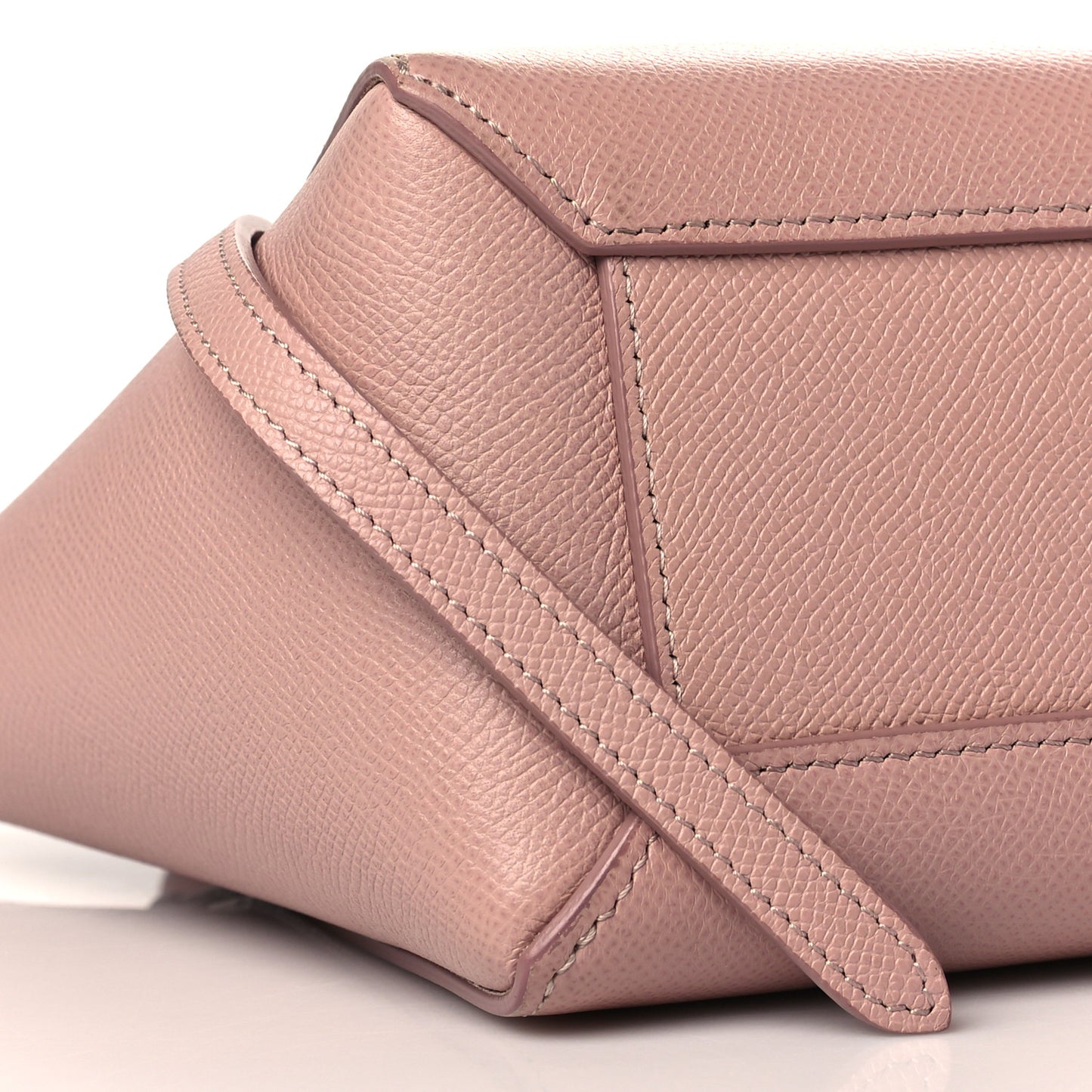 Grained Calfskin Nano Belt Bag Dark Pink
