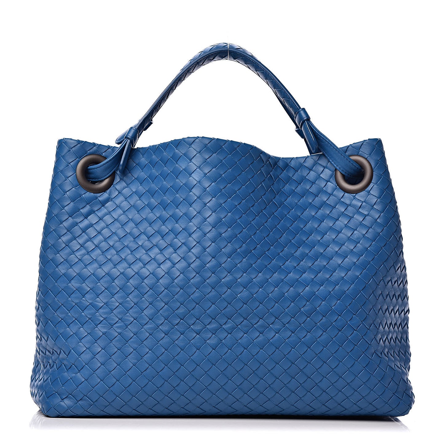 Nappa Intrecciato Medium Garda Bag Blue