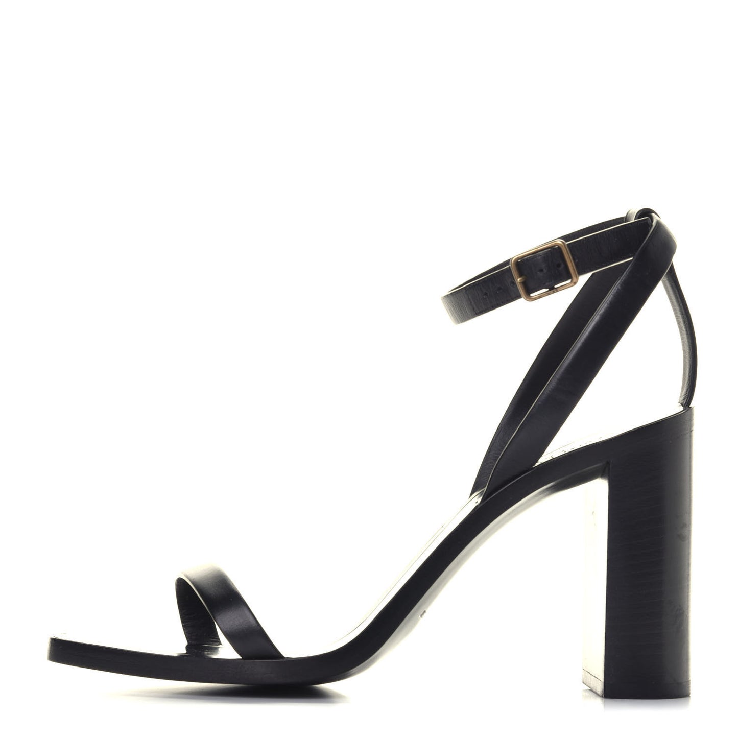 Calfskin Loulou Ankle Strap Sandals 37.5 Black