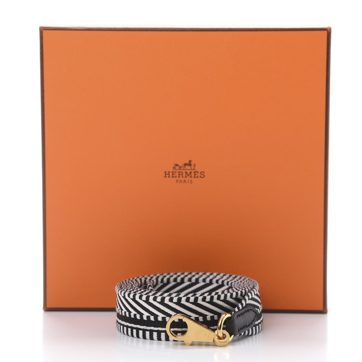 Toile Swift 25mm Sangle Cavale Shoulder Strap Black Ecru