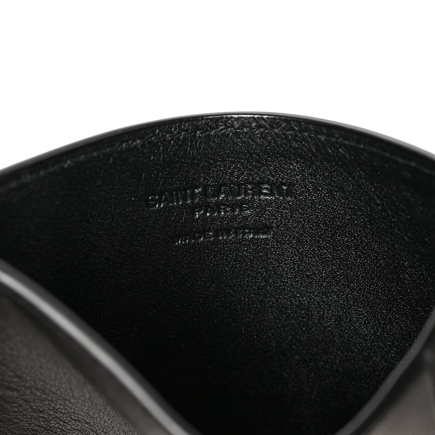 Calfskin Fragments Card Holder Black