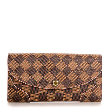 Louis Vuitton Damier Ebene Caissa Wallet Rose Ballerine 1 of 7
