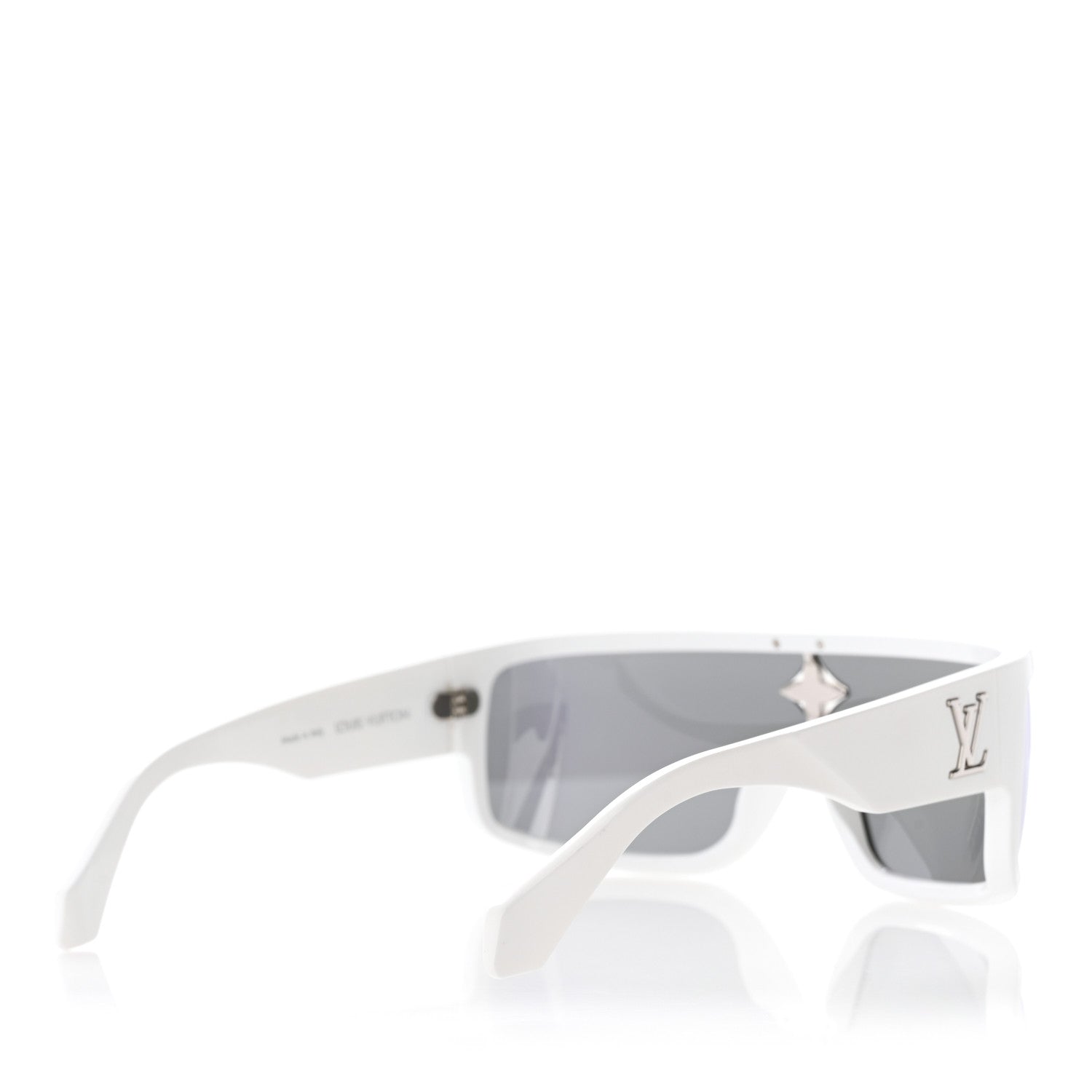 Louis Vuitton Acetate Crystal Cyclone Sport Mask Sunglasses Z1742U Ash Silver 4 of 9