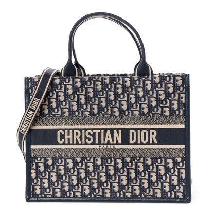 Christian Dior Oblique Calfskin Medium Book Tote With Strap Blue Multicolor 1 of 10