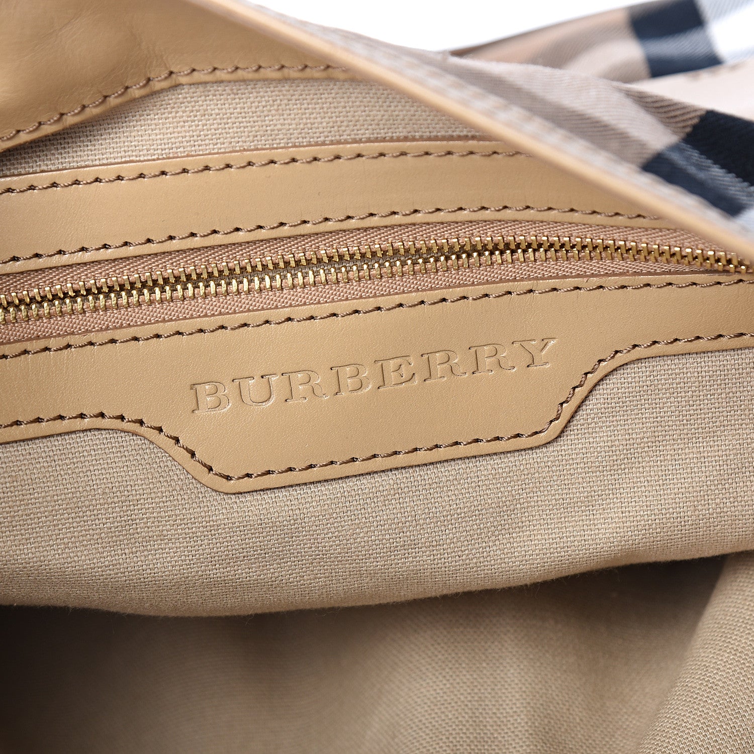 Burberry House Check Bridle Calfskin Medium Gosford Hobo 6 of 10