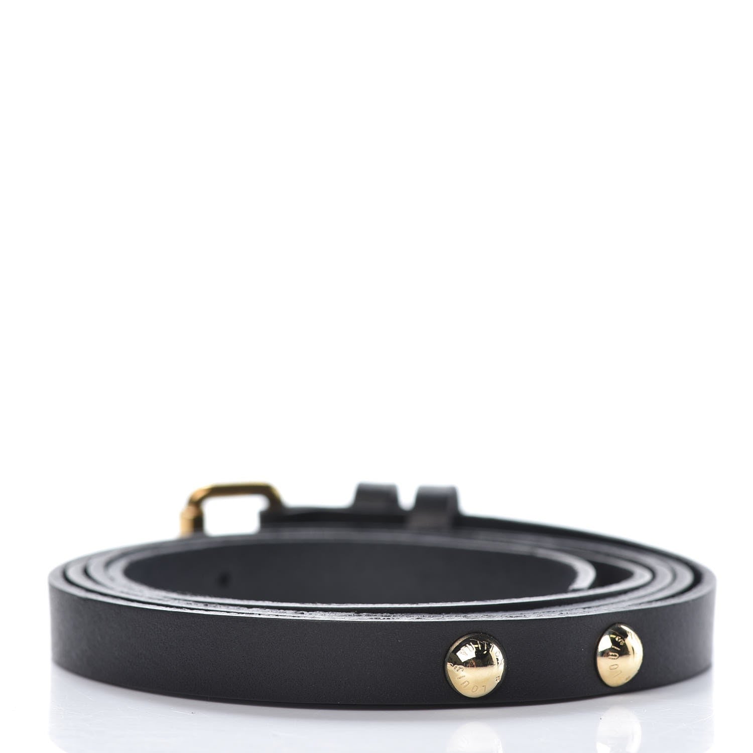 Louis Vuitton Calfskin Skinny Belt 92 Black 3 of 8