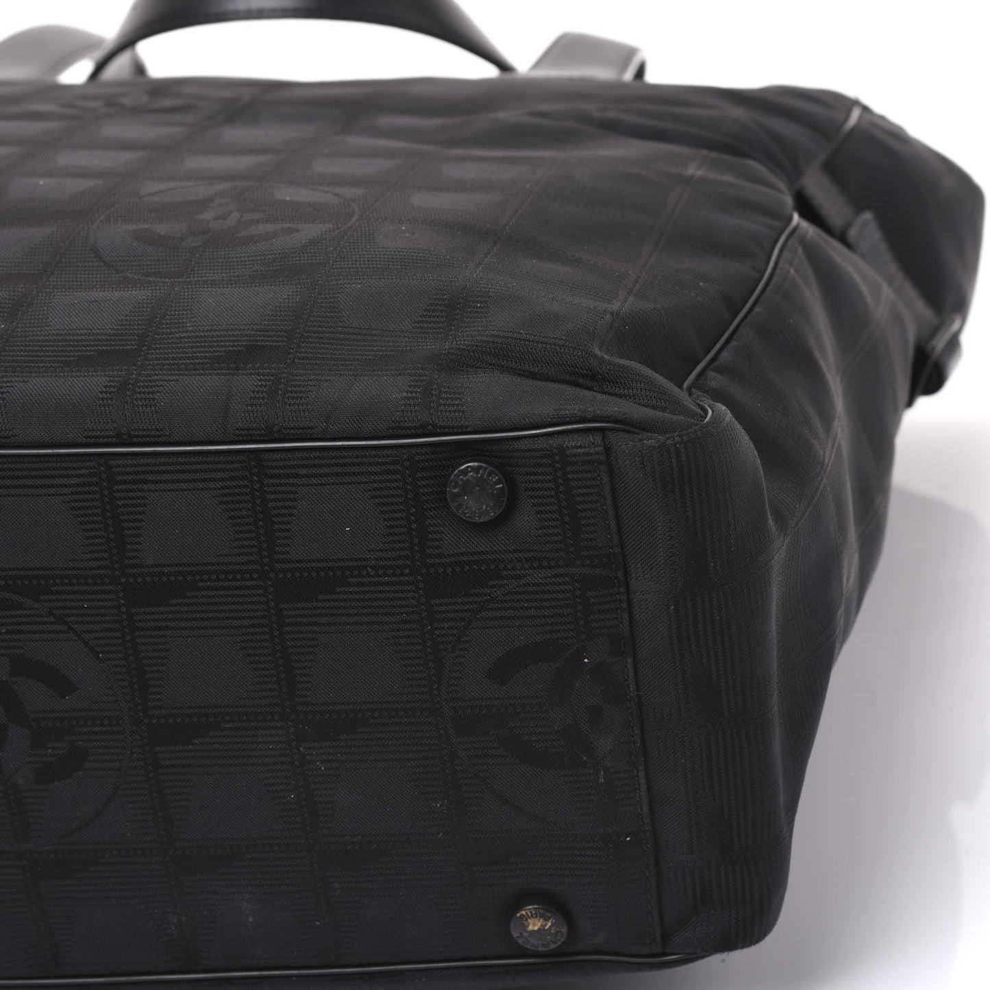 Nylon Large Travel Tote Black