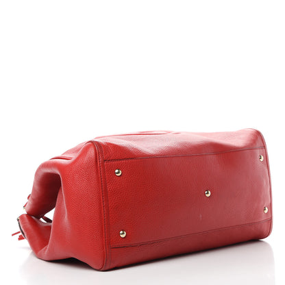 Gucci Pebbled Calfskin Large Soho Shoulder Bag Red 4 of 17