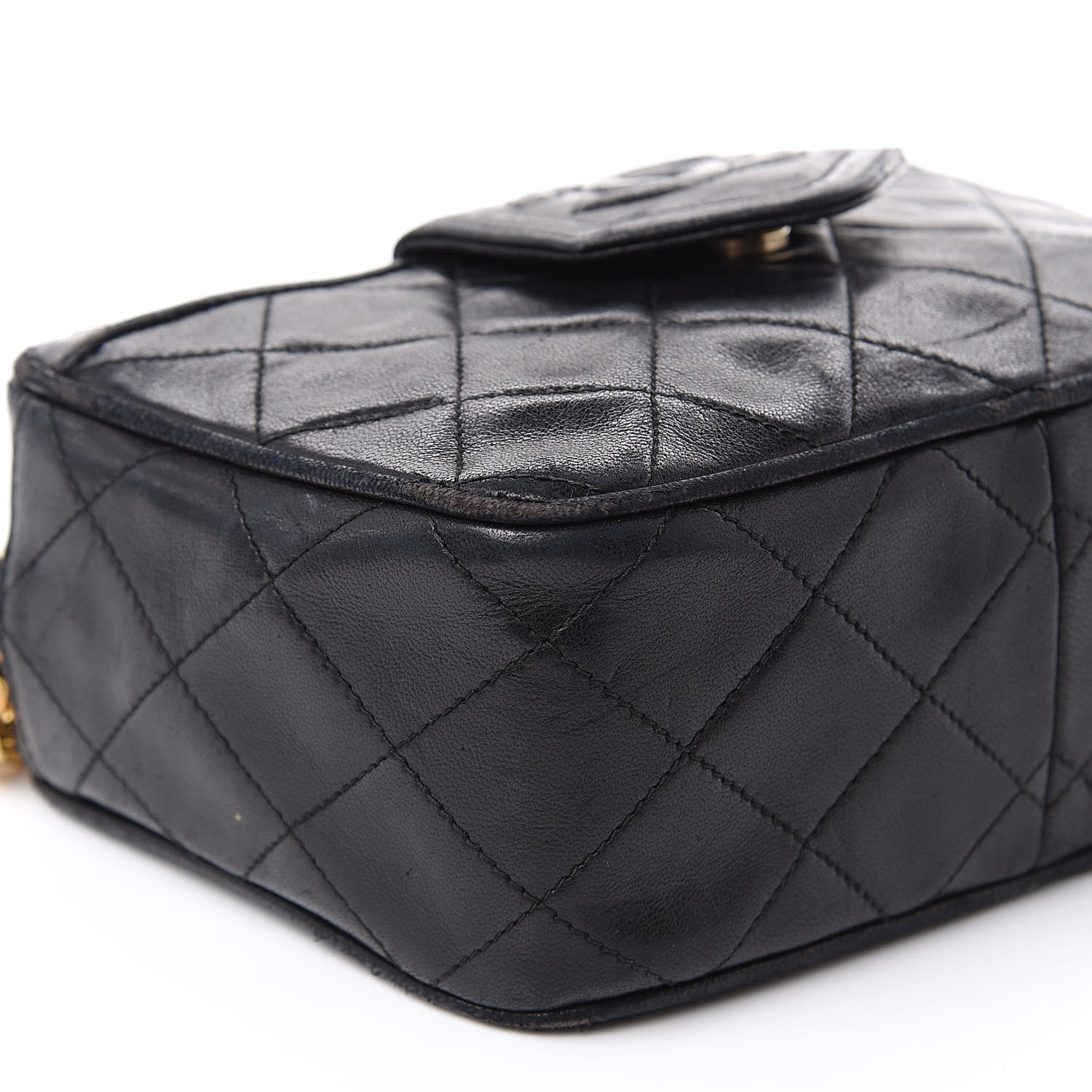 Chanel Lambskin Quilted Tassel Camera Case Black 8 of 17