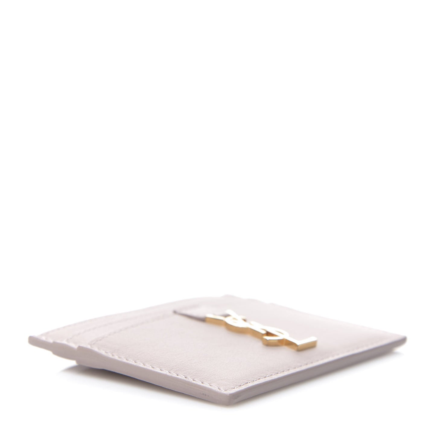 Calfskin Monogram Credit Card Case Pale Pink