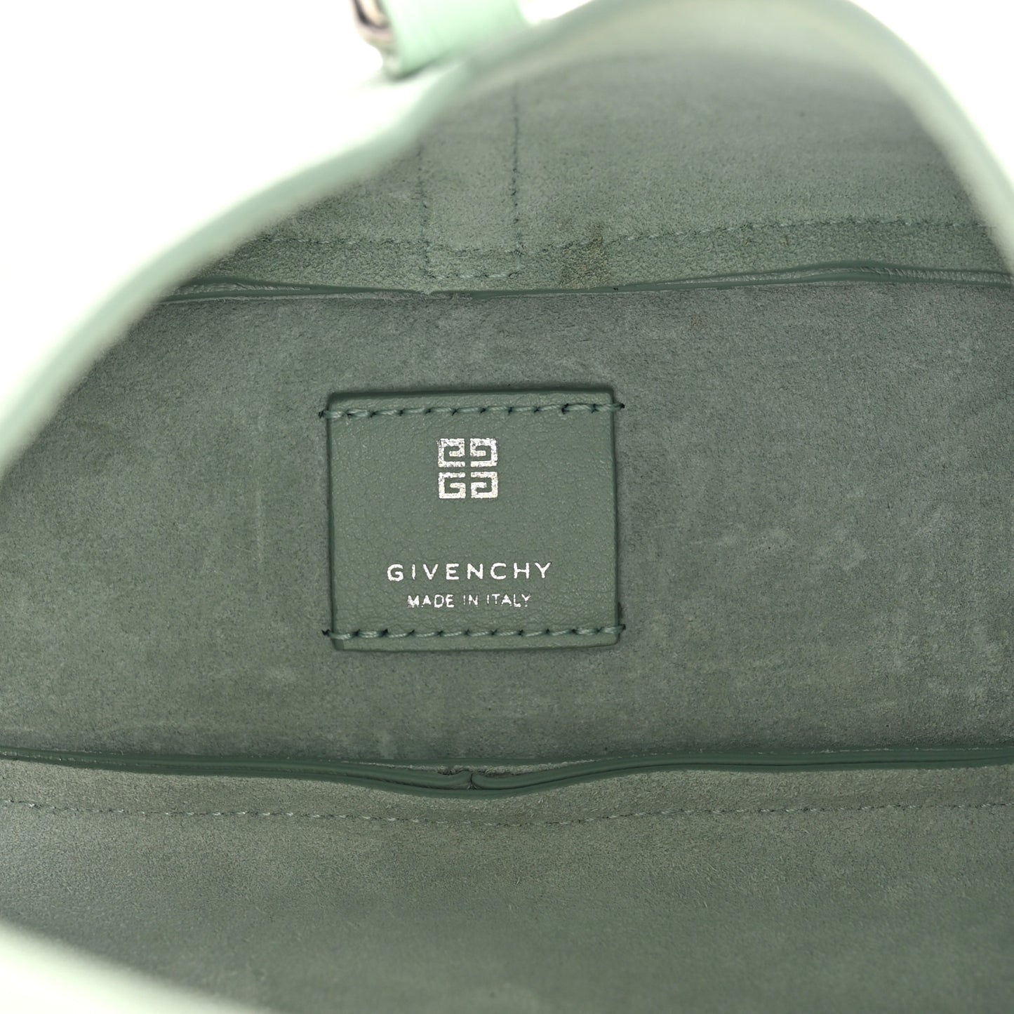 Textured Calfskin Mini G Hobo Celadon