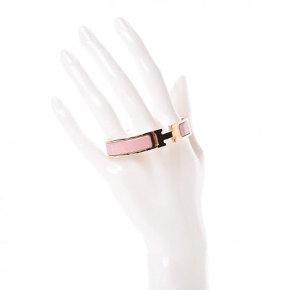 Hermes Enamel Narrow Clic Clac H Bracelet PM Rose Saumon 2 of 5