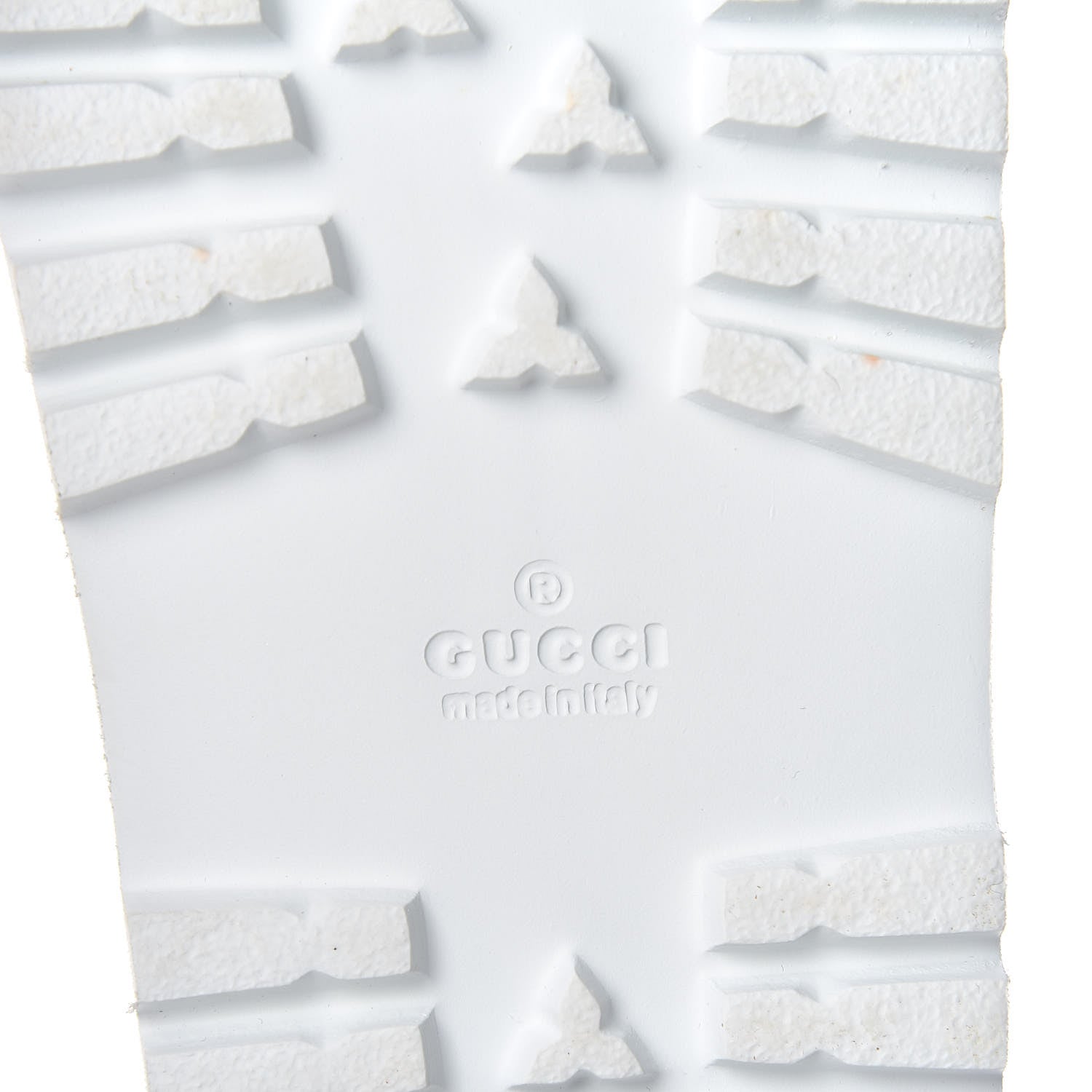 Gucci Rubber Web Mens Lug Sole Slide Sandals 6 Great White Green Red 8 of 17