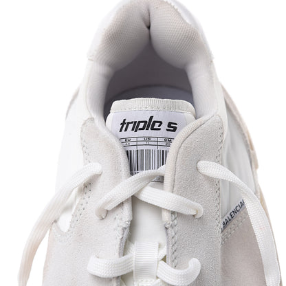 Balenciaga Nylon Suede Mens Triple S 2.0 Sneakers 44 White 7 of 8