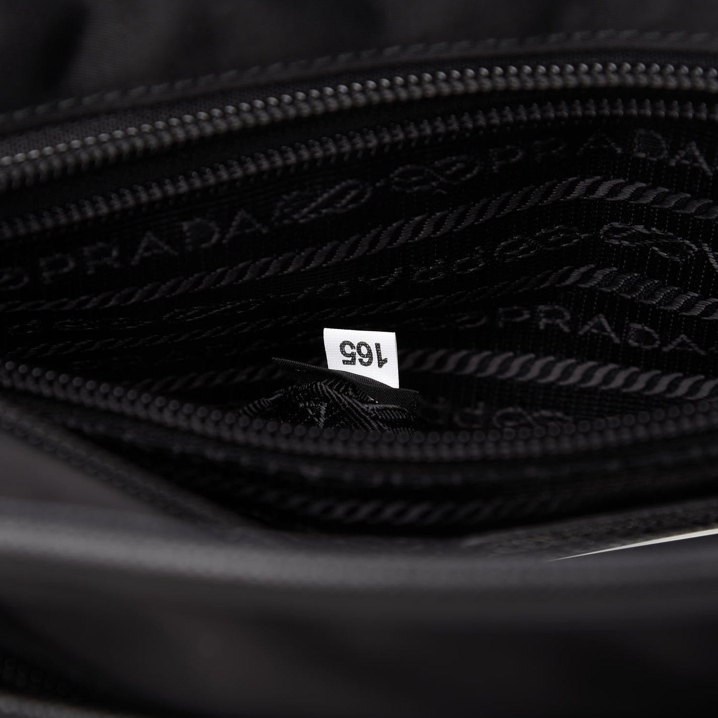 Nylon Saffiano Flat Messenger Bag Black