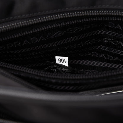 Prada Nylon Saffiano Flat Messenger Bag Black 9 of 10