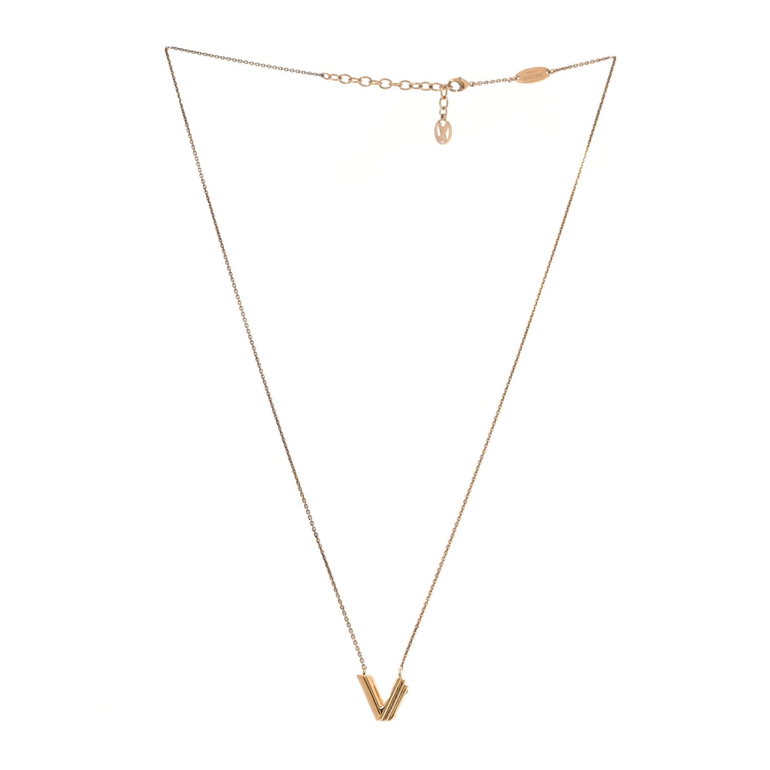 Louis Vuitton LV And Me Letter V Necklace Gold 3 of 5