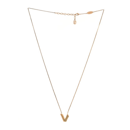 Louis Vuitton LV And Me Letter V Necklace Gold 3 of 5
