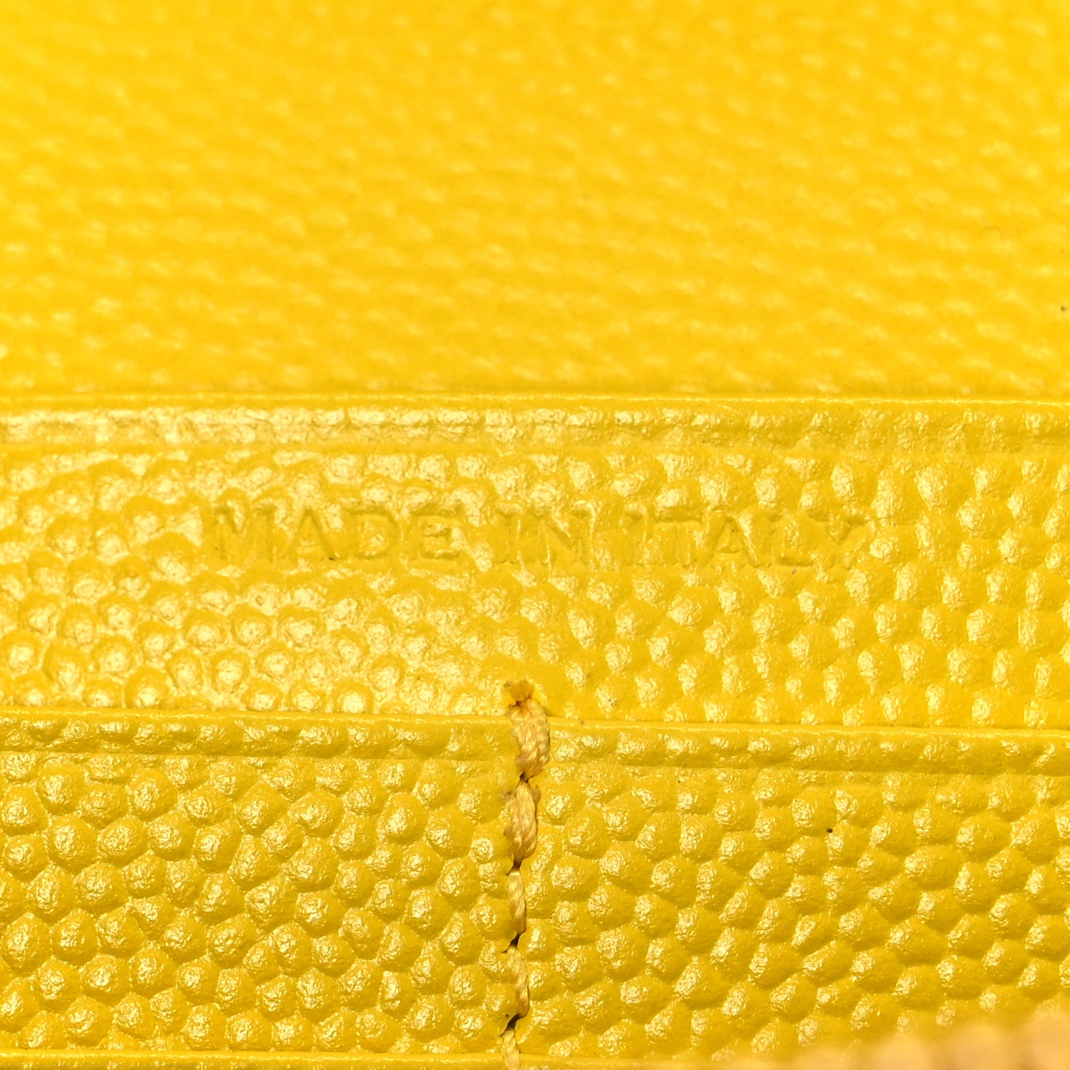 Saint Laurent Grain De Poudre Matelasse Chevron Monogram Chain Wallet Yellow 7 of 11