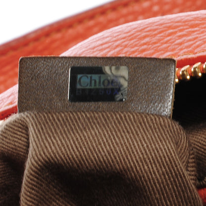Chloe Calfskin Large Marcie Satchel Red Bush 9 of 10