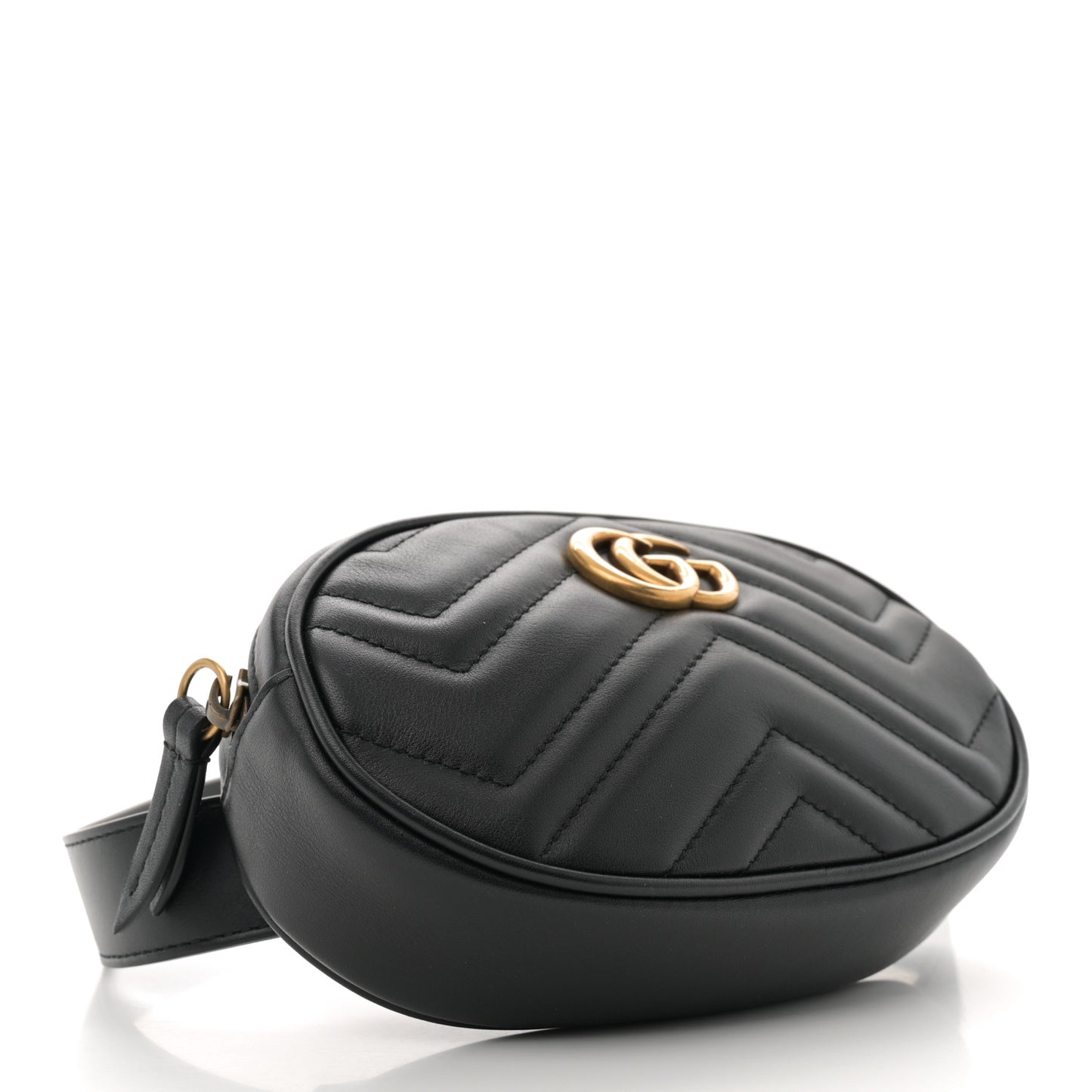 Calfskin Matelasse GG Marmont Belt Bag 85 34 Black