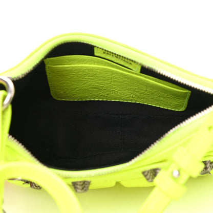 Balenciaga Agneau Arena Le Cagole Mini Purse With Chain Fluo Yellow 5 of 10