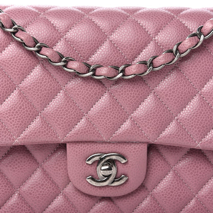 Chanel Caviar Quilted Medium Double Flap Pink 10 of 10