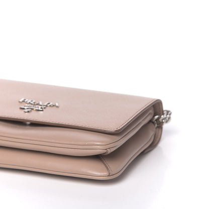 Prada Saffiano Soft Calfskin Chain Crossbody Bag Cipria 9 of 10