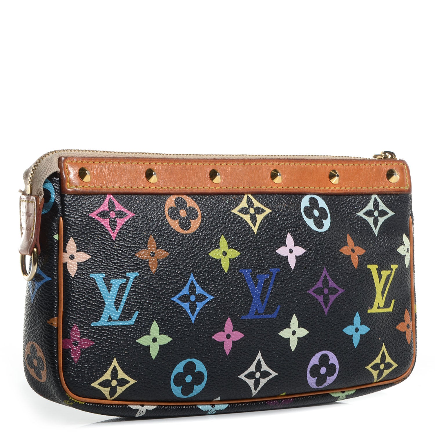 Louis Vuitton Monogram Multicolor Pochette Accessories Black 3 of 7