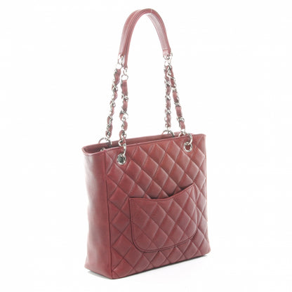 Chanel Caviar Petit Shopping Tote PST Red 3 of 8