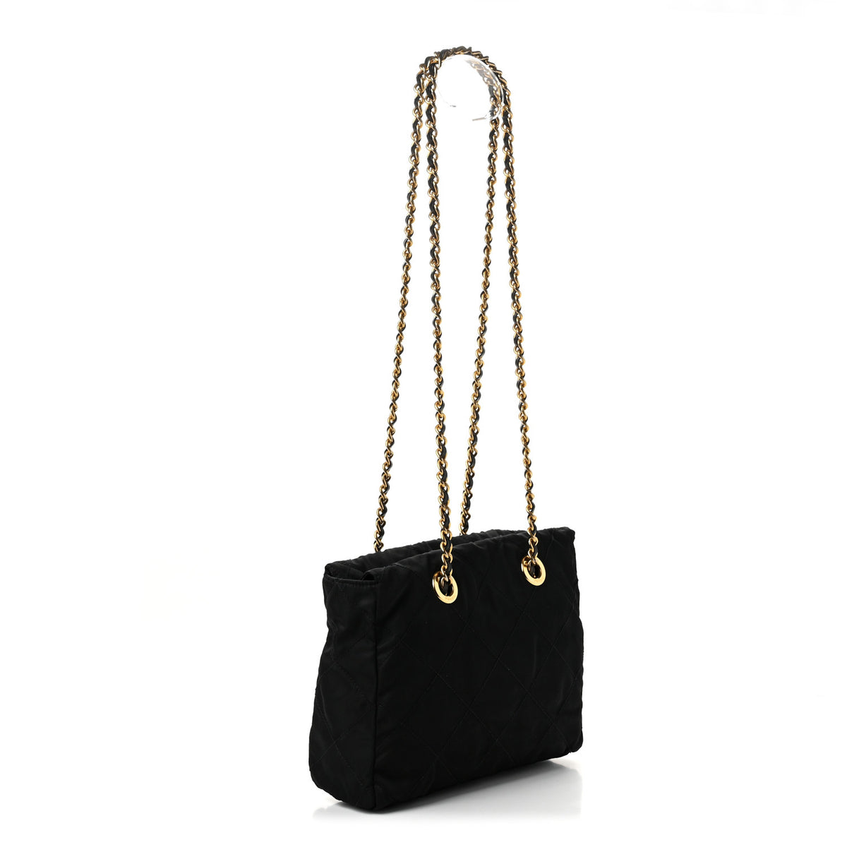 Nylon Tessuto Impuntu Quilted Tote Black