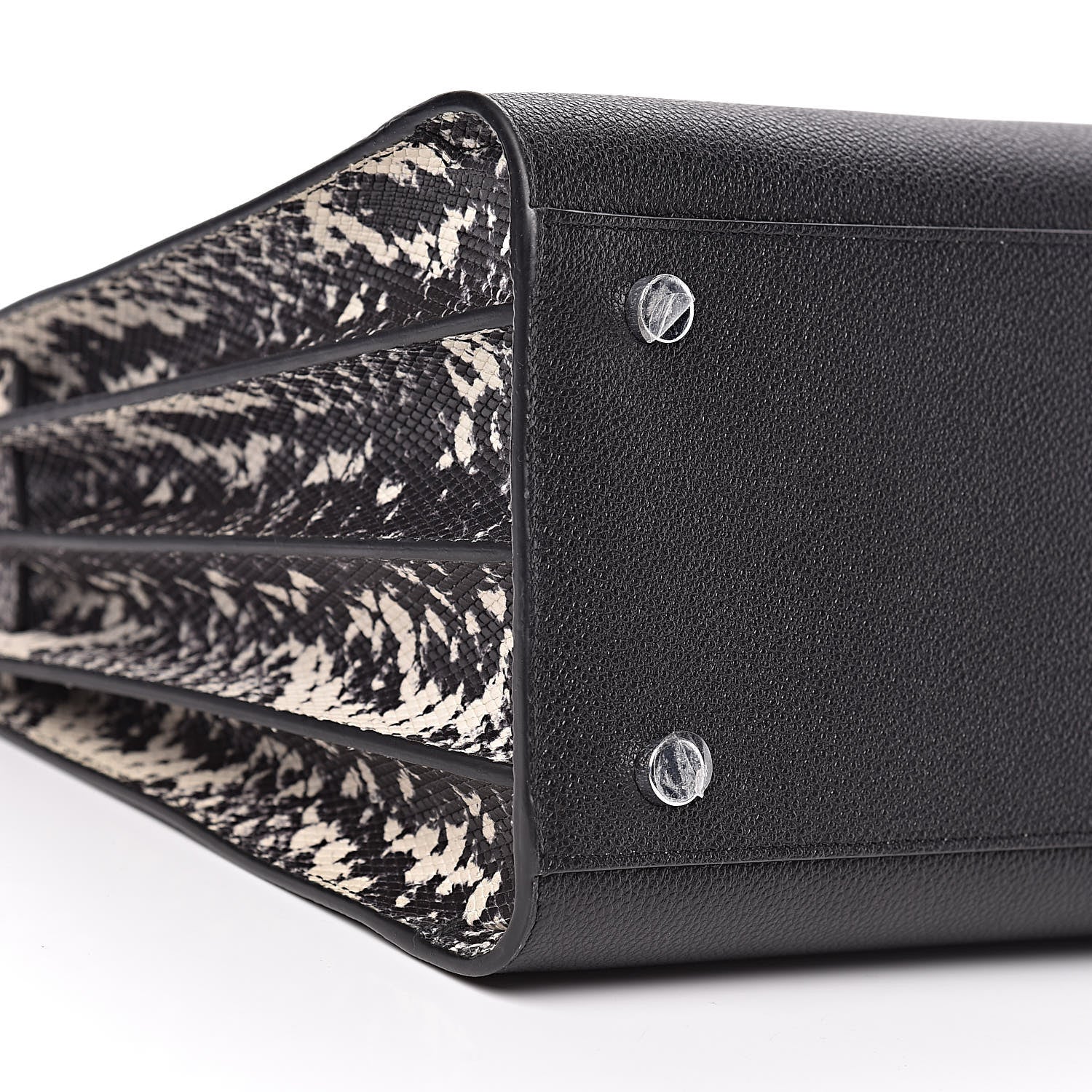 Saint Laurent Grained Calfskin Embossed Python Small Sac De Jour Black 9 of 10