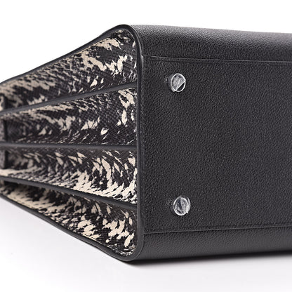 Saint Laurent Grained Calfskin Embossed Python Small Sac De Jour Black 9 of 10