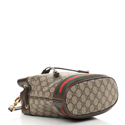 Gucci GG Supreme Monogram Web Small Ophidia Bucket Bag Brown 4 of 16