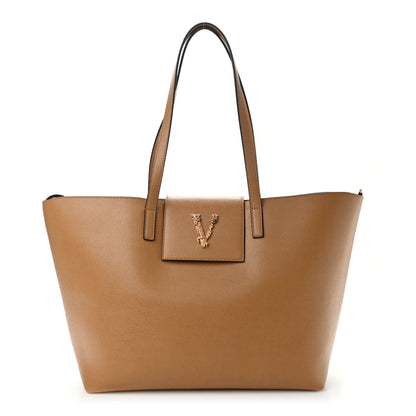 Versace Vitello Virtus Tote Caramel 3 of 12