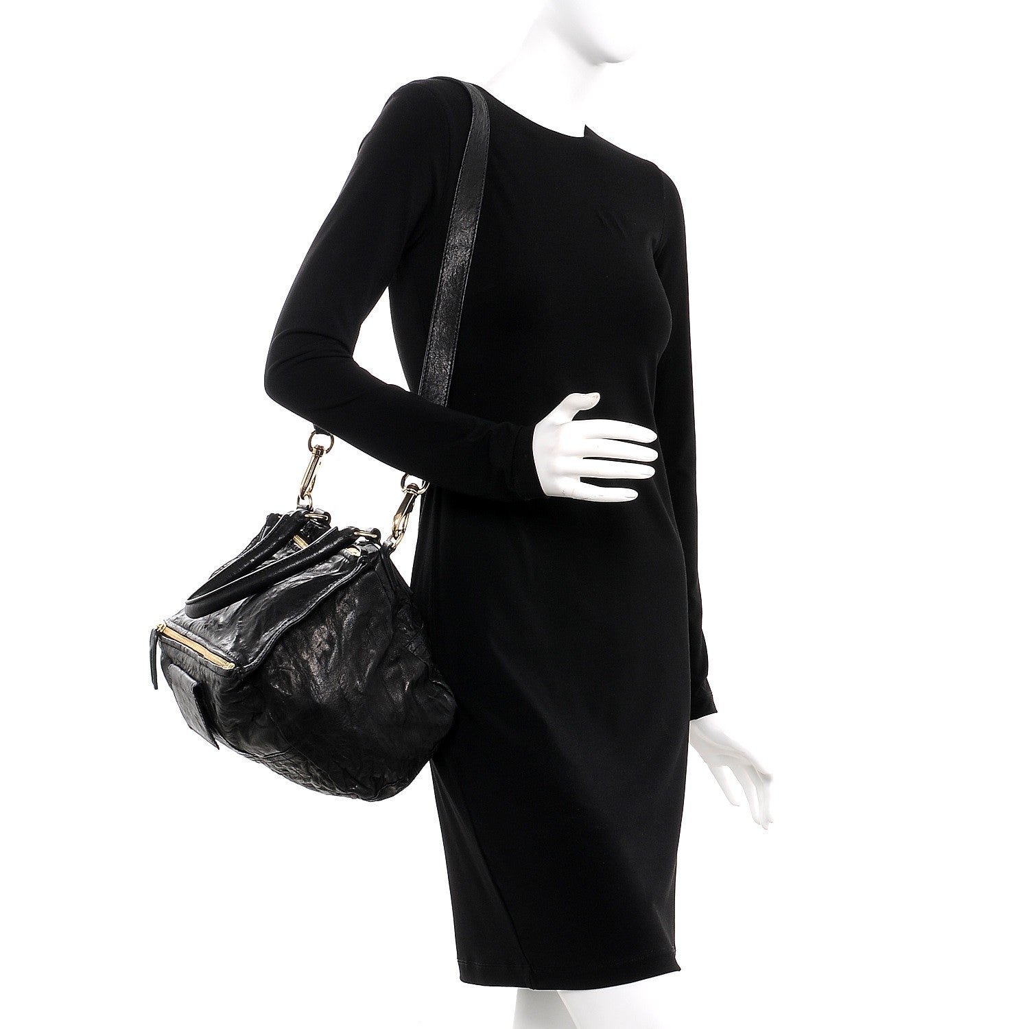Givenchy Tumbled Sheepskin Medium Pandora Black 2 of 10