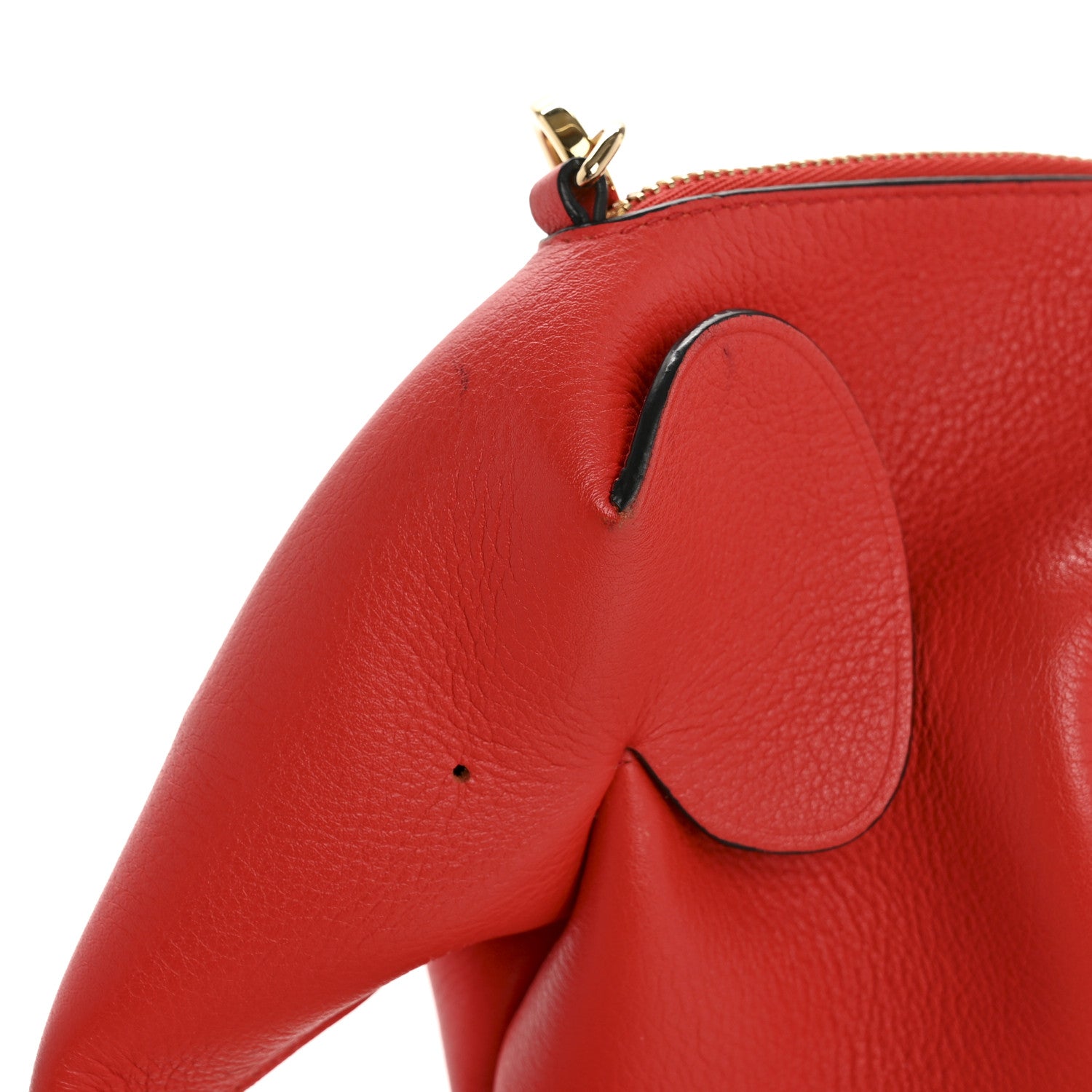 Loewe Calfskin Mini Elephant Crossbody Bag Scarlet Red 12 of 13