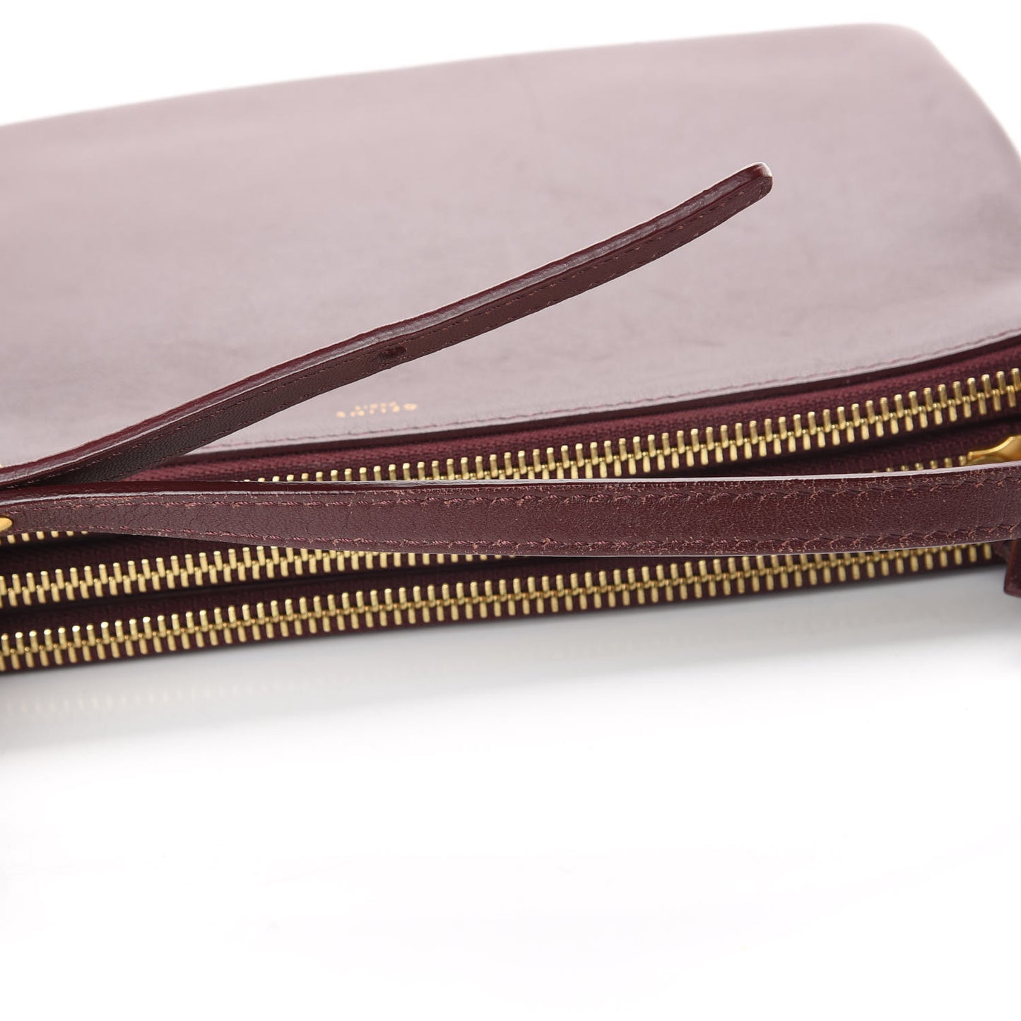 Lambskin Large Trio Crossbody Bag Burgundy