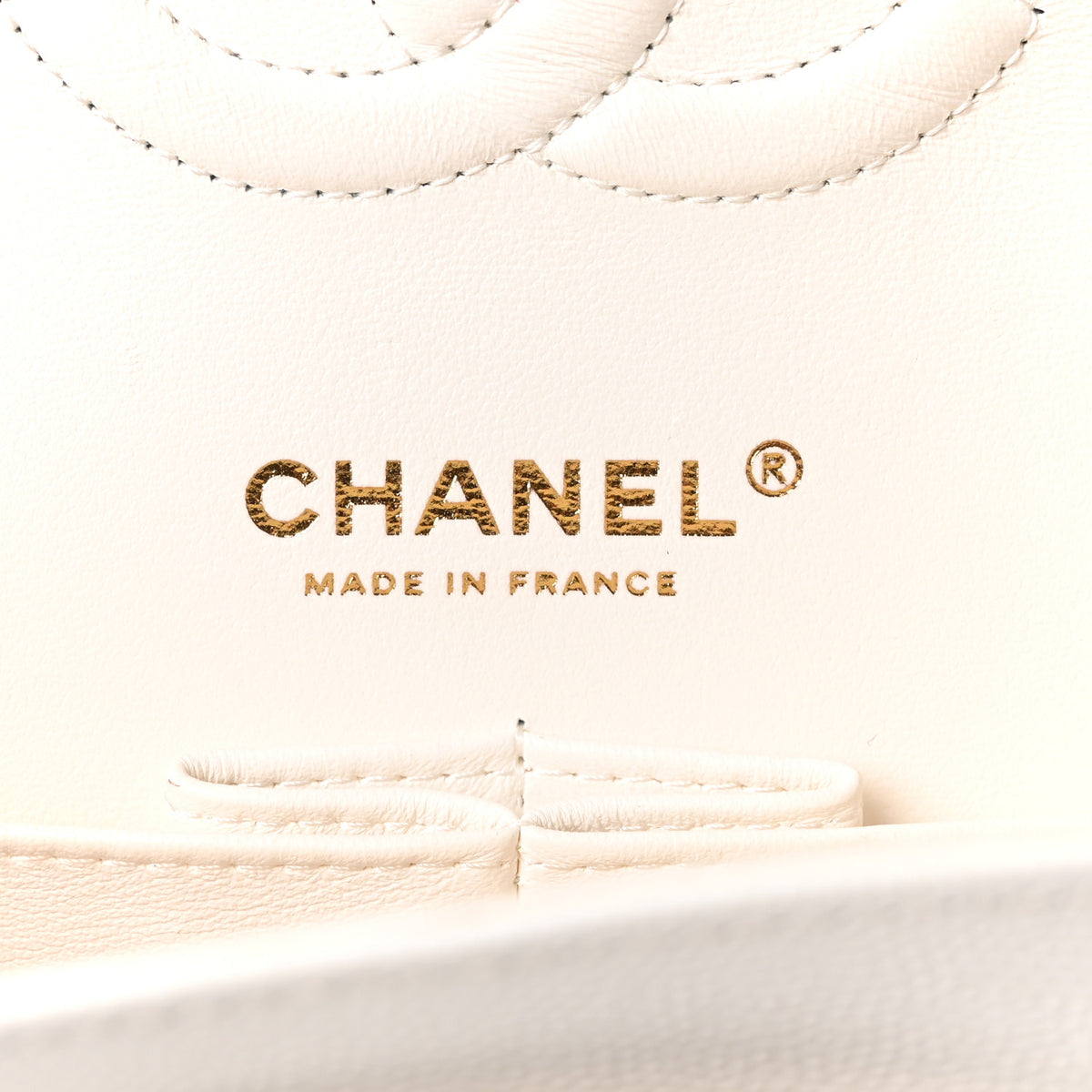 Chanel Caviar Quilted Medium Double Flap White 6 of 10