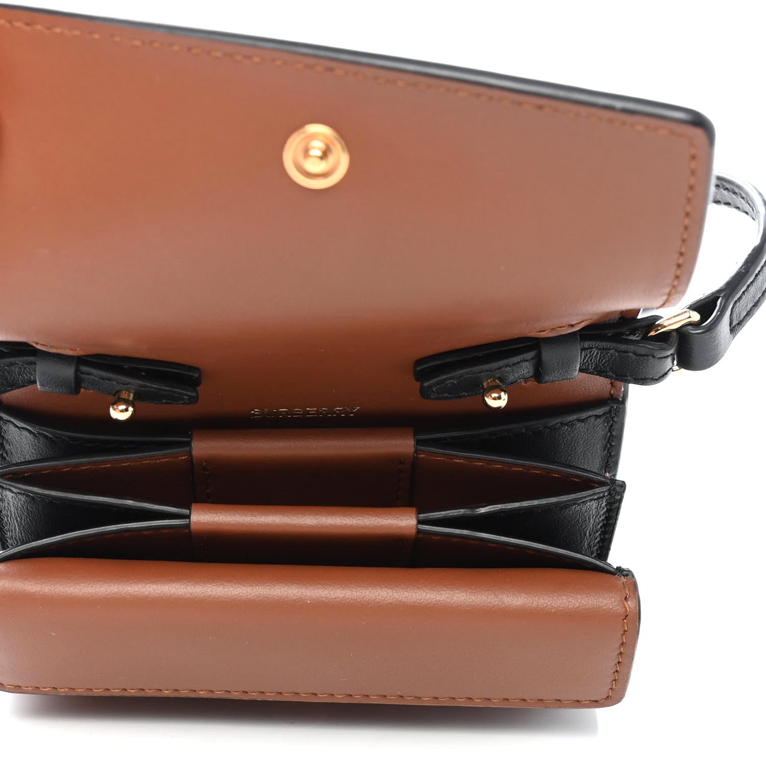 Burberry Calfskin House Check Card Case with Strap 4 of 4