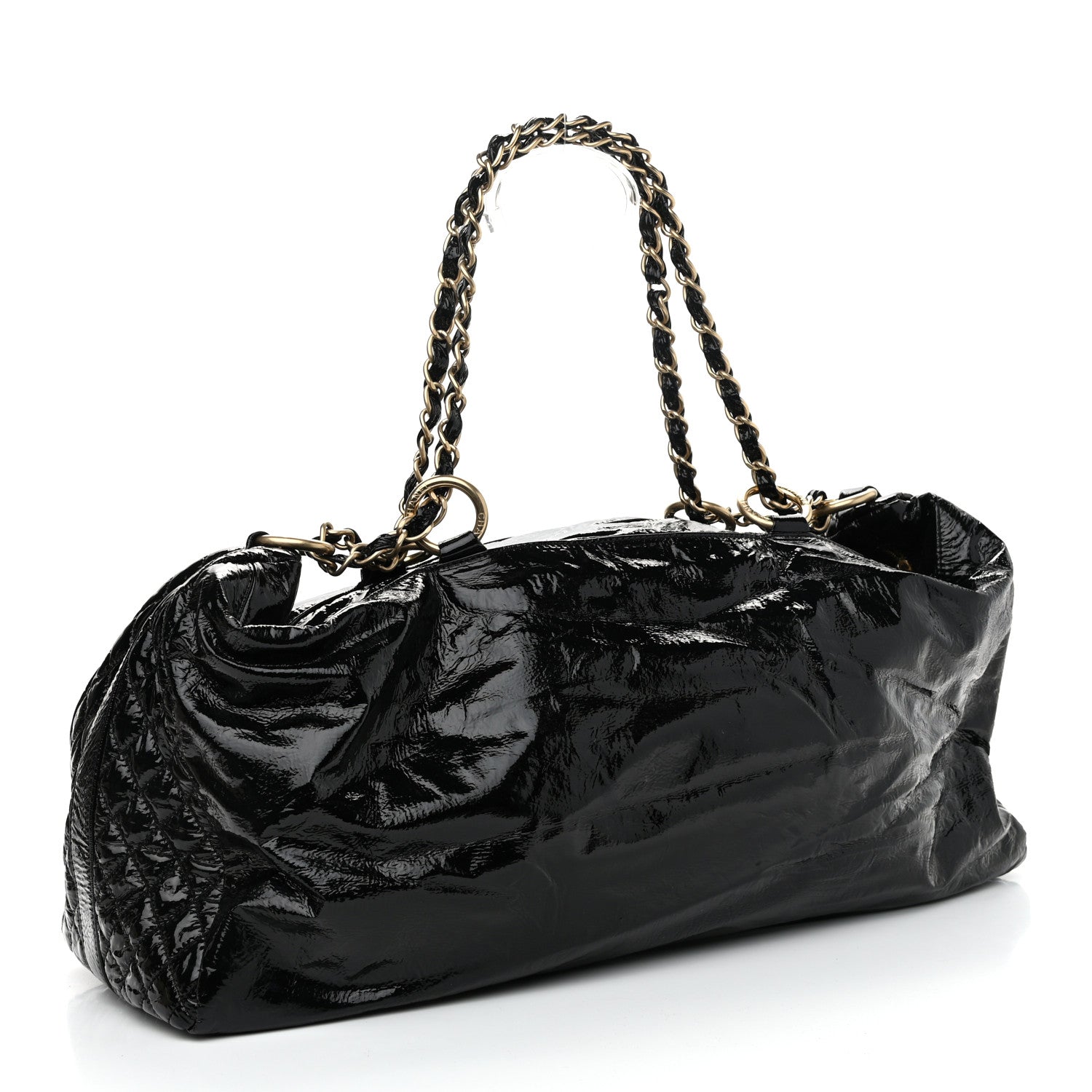 Chanel Vinyl XXL Rock and Chain Bowler Black 3 of 13
