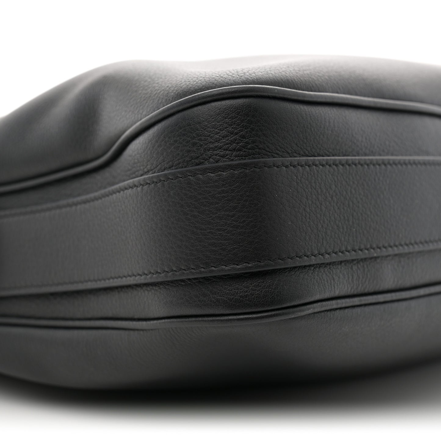 Supple Calfskin Large Romy Shoulder Bag Black
