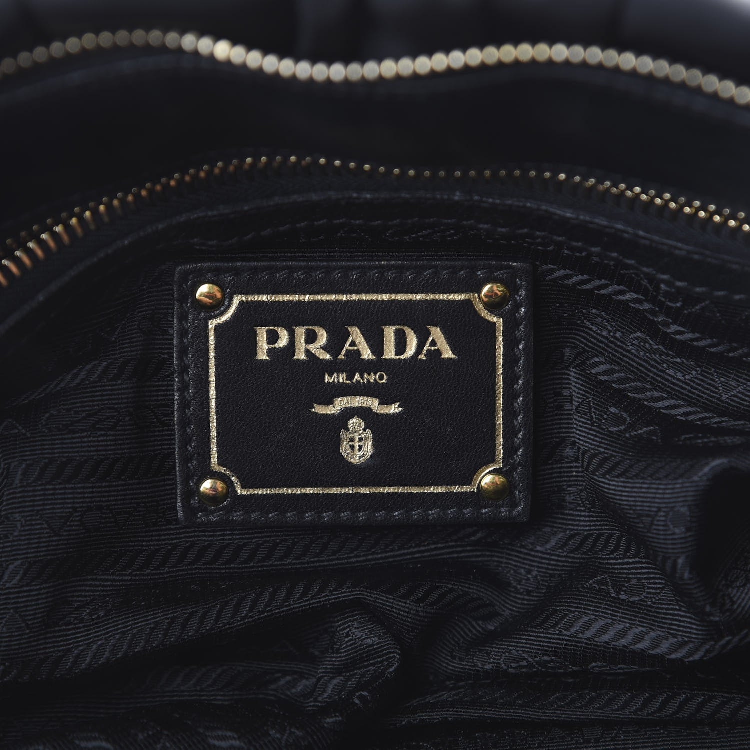 Prada Tessuto Nylon Nappa Gaufre Bag Black 7 of 8