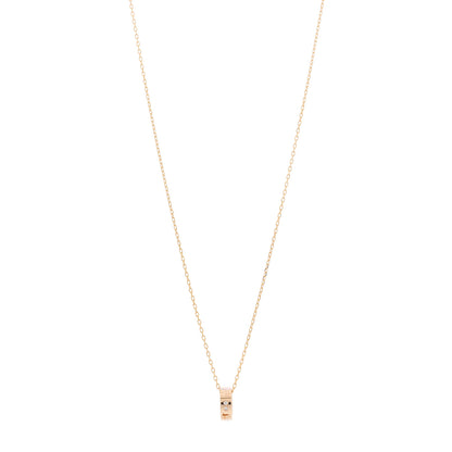 Gucci 18K Rose Gold Diamond Icon Amore Pendant Necklace 1 of 5
