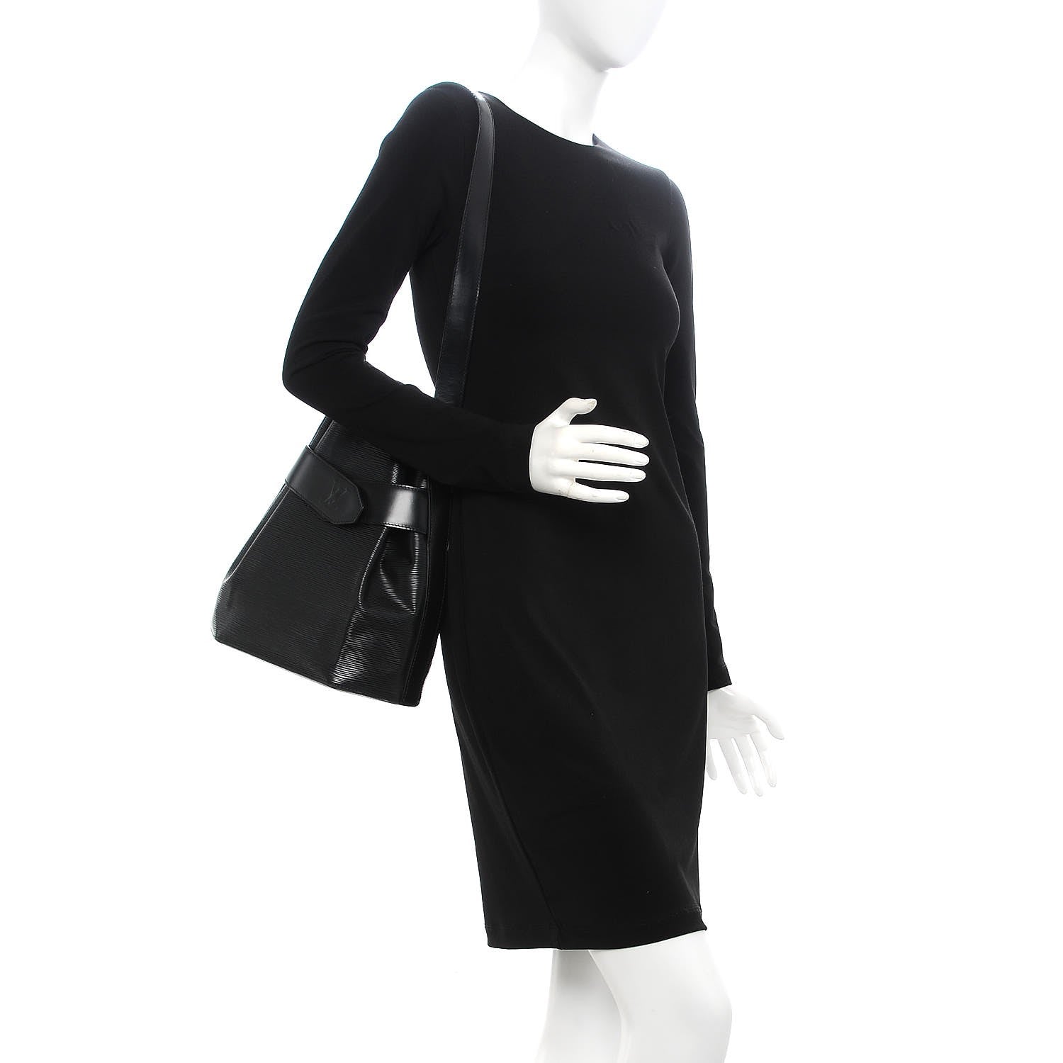 Louis Vuitton Epi Sac D'Epaule Black 3 of 21