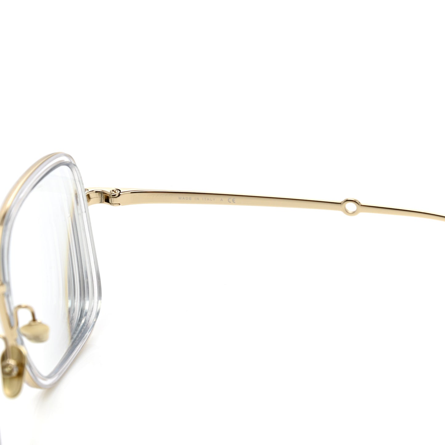 Square Removable Pearl Chain Eyeglasses 2195 Silver