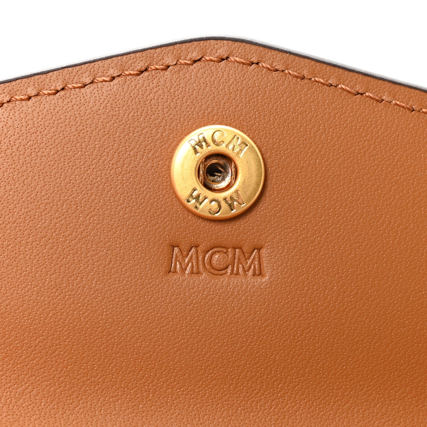 MCM Visetos Rabot Aren Lanyard ID Wallet Cognac 6 of 7