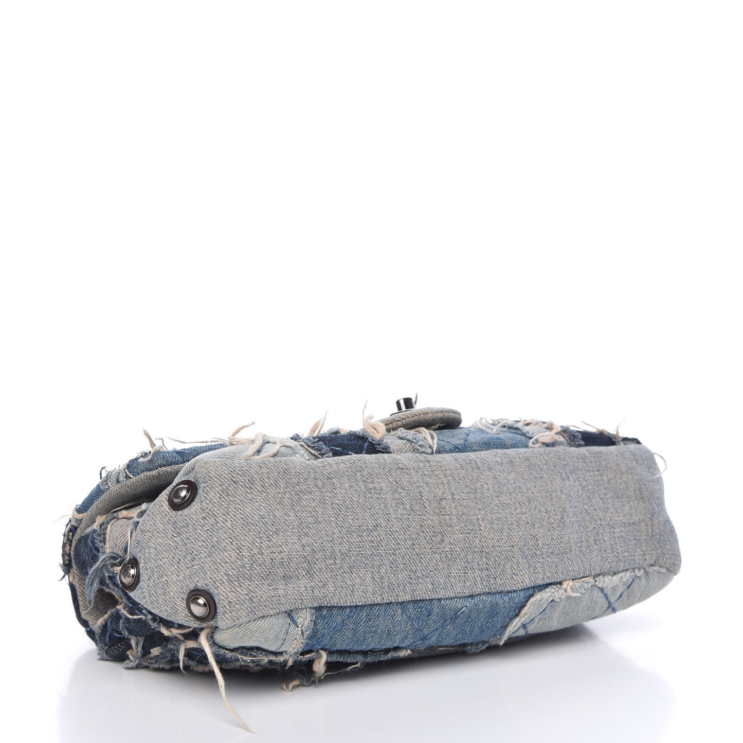 Denim Patchwork Paris Dallas Single Flap Blue